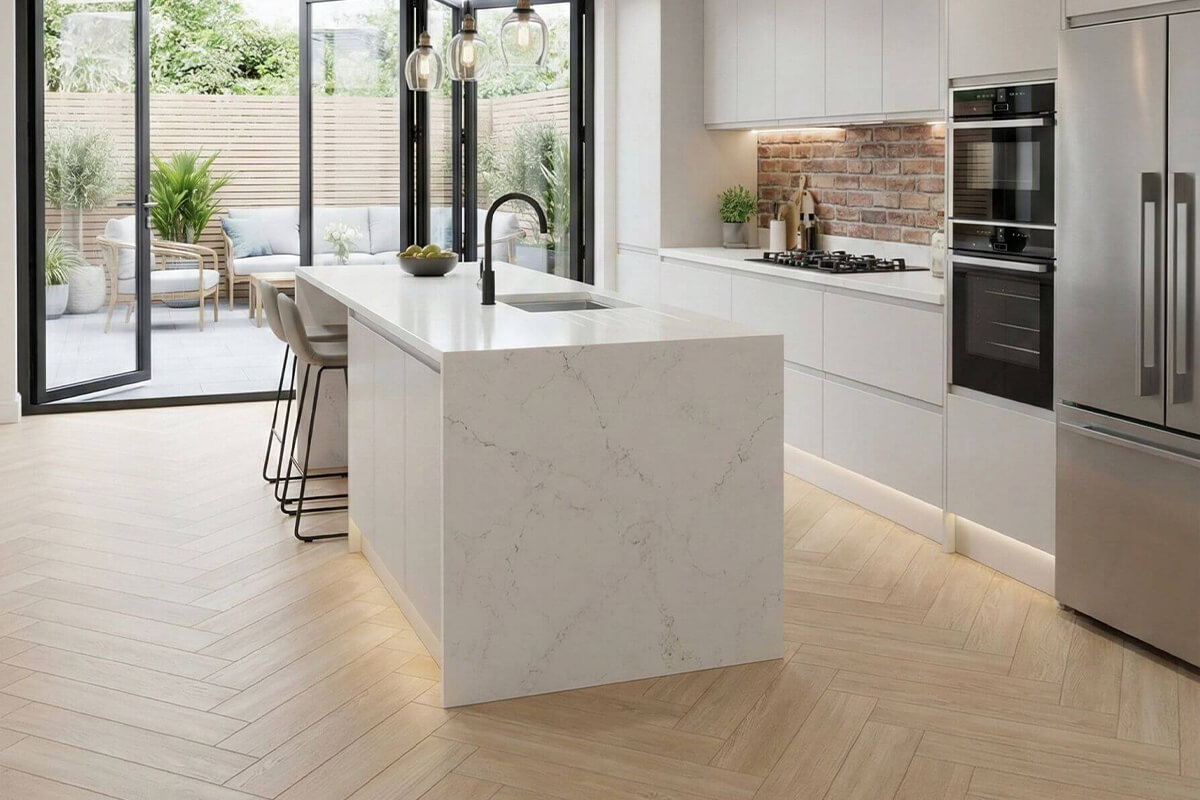 herrinbone flooring installation in st. louis